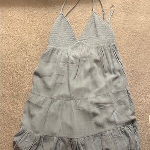 Gray Blue Halter Neck Dress- Garage